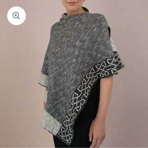Bill Baber Handmade Scotland Knit Cape Poncho Silk linen